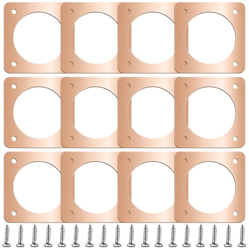 Hotop 12 Pcs 1 1/2 Inch Opening Bluebird Metal House Hole Guard Portal Bird House Protect Bird Room Guard Copper Portal with Opening for Eastern Bluebird Rooms Sparrow Houses(Rose Gold) - color: Rose Gold, size: 1 1/2 Inch, style: Opening