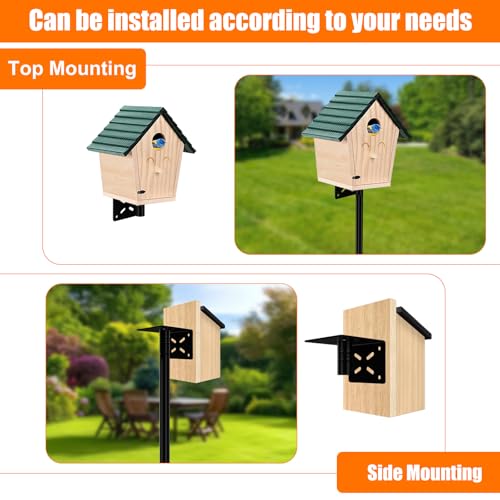Bird Feeder Pole Stand, 92" Heavy Duty Bird House Pole for Outdoors, 1 Inch Diameter Metal Mounting Post, Universal Multi-Feeder Stand for Smart Bird Feeder, Cameras & Weather Stations