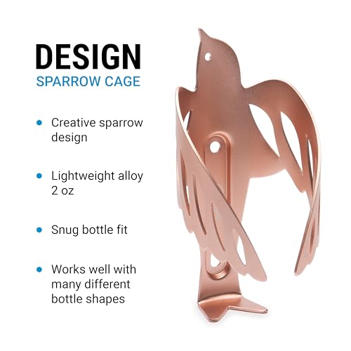 Portland Design Works Water Bottle Cage - Lightweight Water Bottle Holder for Bikes, Sparrow Cage, Rose Gold - style: Sparrow Cage - Rose Gold