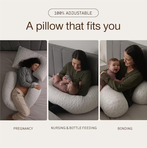 Coop Home Goods Original Adjustable Maternity Pillow, with Memory Foam and Washable Cover, Body Pillow for Pregnancy, Side Sleeper and Full Body Support During Pregnancy - size: Maternity Pillow