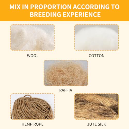 Balana 40g Building Mat Pigeon Natural Mixing Bird Nesting Material Cushion Cage Liner, Bird Nest Nesting Liners Great for Nest Building and Hideouts
