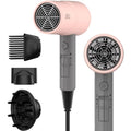 AINA Diffuser Hair Dryer,Comb Full-Featured Blow Dryer 110V(Misty Blush) | 3 Heat/2 Speed;Cold shut button;Lightweight;Compact Size;High Temp;Low Airflow;Same Results;Less Expense - color: Misty Blush, size: 4 Piece