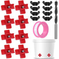 Chicken Waterer Nipples, 8 Pack Horizontal Side Mount Automatic Nipple Drinkers for Poultry Coop, Leakproof, Water-Saving, Easy Install with Drill Bit for Chickens, Ducks, Quails & Birds