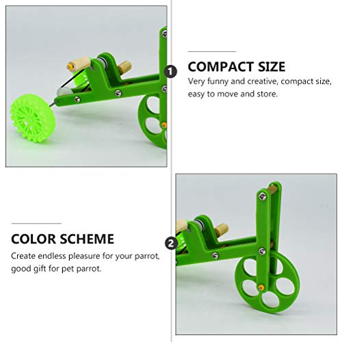 Balacoo Parrot Training Bike: Bird Intelligence Training Toy, Parrot Puzzle Bicycle for Parakeet Macaws African Greys Playtime and Enrichment, 6.69 Inch