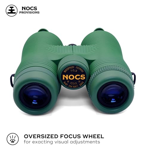 Nocs Provisions Field Issue Compact 8x42 Waterproof Binoculars, Shockproof | Fogproof, 8X Magnification, Bak4 Prism, Multi-Coated Lens, Adults & Kids, Wildlife Viewing, Bird Watching, Hunting & Hiking - color: Jade Green, size: 8x42