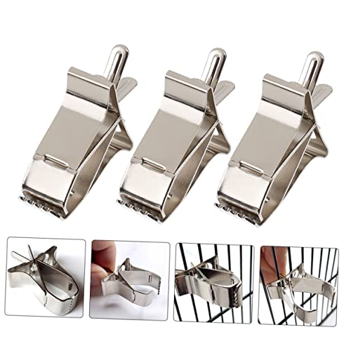 TOYANDONA 4Pcs Multi Function Bird Fruit Clips Portable Vegetable Clips for Bird Cages Convenient Food Holder with Practical Cage Bar Fixing Design Reduces Waste and Pollution