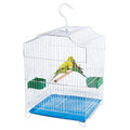 Small Bird Cage, Starter Kit with 2 Feeding Cups, Perch and Removable Tray | Lightweight with handle and hooks for travel, outings and vet visits with parakeets, canaries, lovebirds and finches. - size: White 13"L x 11.8"W x 17.7"H