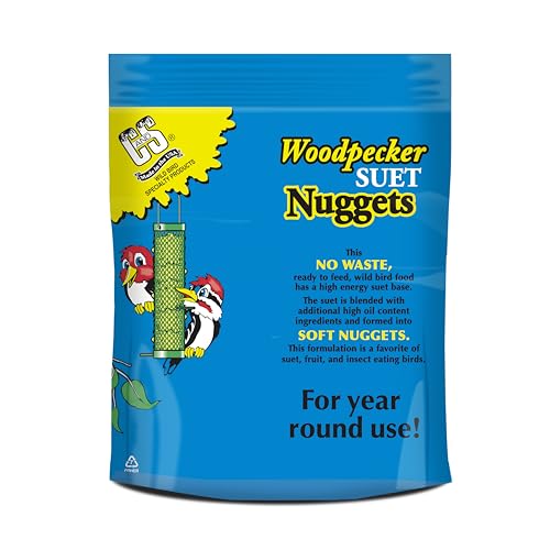 C&S Woodpecker Suet Nuggets, Outdoor Wild Bird Food for Woodpeckers, Flickers and More, 27 Ounces - size: 1.69 Pound (Pack of 1)