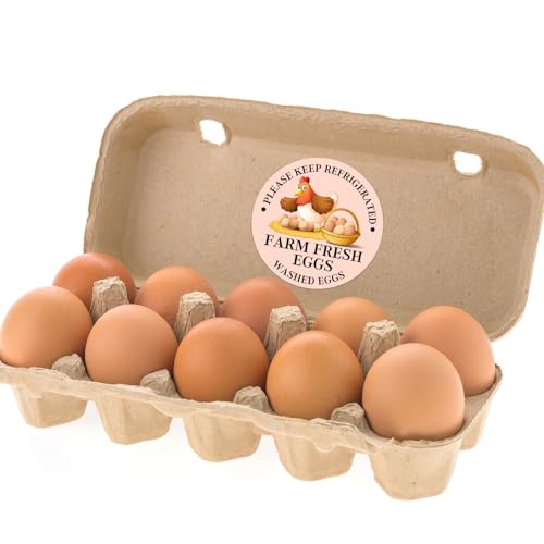 2 inch Farm Fresh Eggs Carton Labels, Colorful Round Egg Carton Stickers Self Adhesive Eggs Stickers Egg Carton Labeling for Chicken Eggs (500PCS) - color: Washed Eggs a