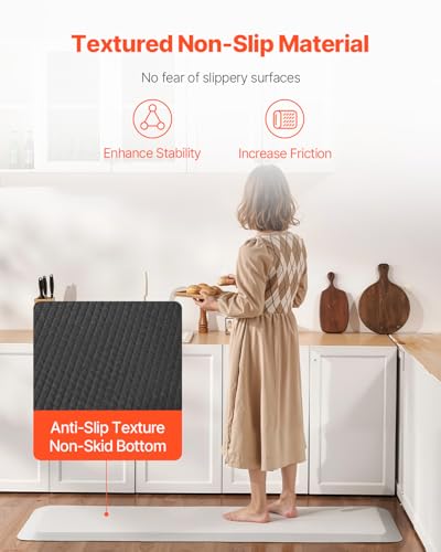 VEVOR Fall Mat for Elderly, 1-inch Thickened Fall Prevention Pad with Beveled Edge, Anti-Slip Bedside Safety Floor Mat for Seniors, Handicaps, Patients (24 x 70 inch) - size: 1 inch