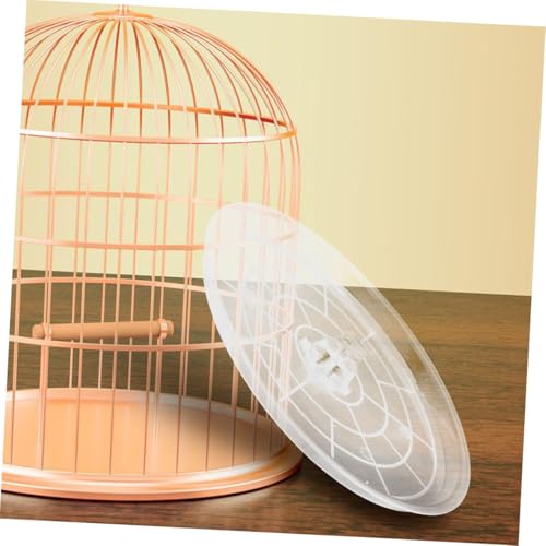 UPKOCH 2Pcs Transparent Bird Cage Tray Durable Plastic Bottom Litter Holder for Small Birds Easy to Clean Parakeet Toilet Replacement Accessory for Parrot Cages