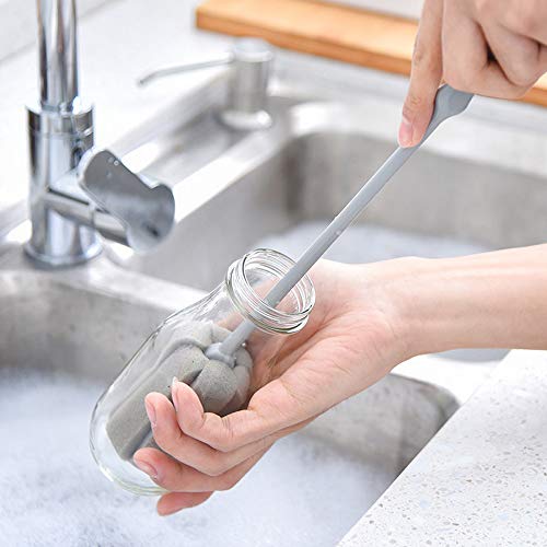 Brush Bottle 2 Pack 1 Long 1 Short Cleaning Brush 2pcs Traceless Hook | Wine Glass Sponge Brush