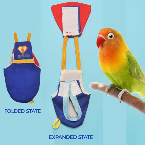 Bird Diaper Cockatiel Clothes Flight Suite, Reusable Parrot Nappy with Waterproof Inner Layer (YELLOE-M) - size: YELLOE-M