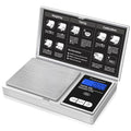 Fuzion Digital Pocket Gram Scale 0.01g x 200g - Jewelry Scale Portable | Easy of Use, Tare Function, 6 Modes Ounces Grains, Batteries Included, Mini Scale for Jewelry, Coins, Herb, Small Food - color: Silver