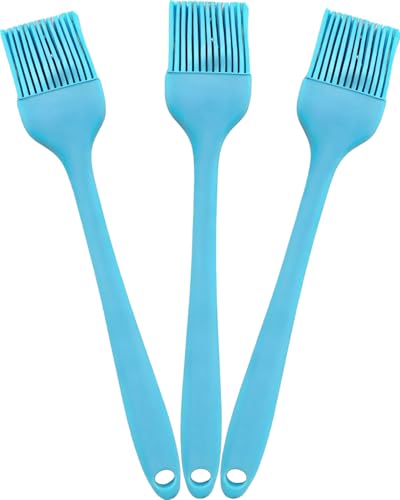 Blue Silicone Pastry Basting Brush - Food Grade BPA Free, Heat Resistant Up to 660°F/315°C, Dishwasher Safe Cooking Brush for Baking, BBQ, Grilling, Sauce,Butter,Cake & Bread - color: Blue