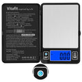 Vitafit 500g Digital Gram Scale in 0.01g, High Accuracy Assured by Built-in Level Bubble, Scale Professional Since 2001, Pocket Scale for Multi-Function: Kitchen, Food, Jewelry, Lab, Coffee, Black - color: Black, size: 4.8 x 3.3in