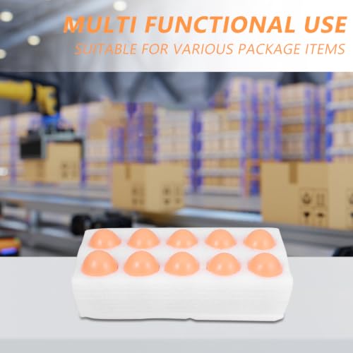 PRETYZOOM Egg Storage Holder Foam Pad Carton Organizer Shockproof Tray for Bulk Egg Packaging Refrigerator Storage 9.84 X 4.33 X 2.12 inch - size: 25.00X11.00X5.40CM
