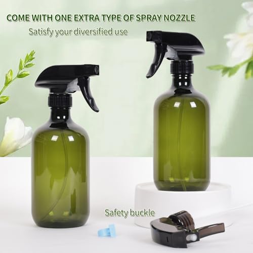 Cleaning Spray Bottles for Plants Misters Inside, 2 Pack 16.9 oz Squirt, Water Spray Bottle Mist Sprayer, No Leak Hair Mister Empty Adjustable Nozzle (Green) - color: Green, size: 16.9 oz