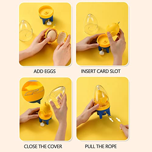 Egg Yolk Mixer Manual Puller, Golden Egg Maker, Egg-Spinner Quick Eggs Homogenizer, Egg-Shaker, Silicone Shaker Whisk with Drawstring for Kitchen Mixing Eggs Whites and Yolks