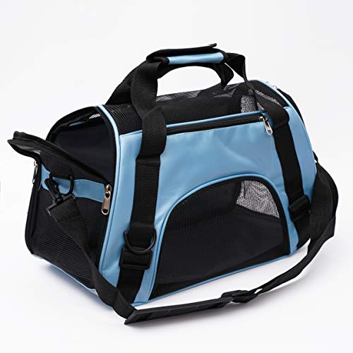 MuchL Pet Carrier Soft-Sided Carriers for Cat Carriers Dog Carrier for Small Medium Cats Dogs Puppies Pet Carrier Airline Approved Cat Dog Pet Travel Carrier (Small, Blue) - color: Small-Blue