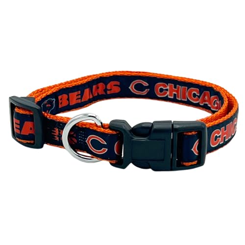 Pets First NFL Chicago Bears Pet Collar, Medium, CHI-3036-MD - color: Chicago Bears, size: Medium