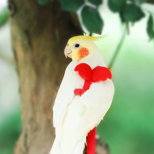 Pet Bird Harness Leash, Lightweight Bird Flying Harness Anti Bite Bird Harness Leash for Parrots Pigeons Lovebird Red - size: S