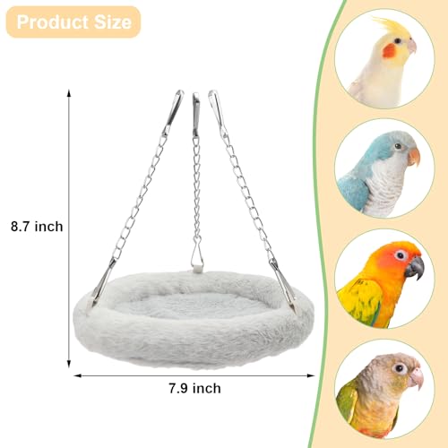 Wontee Bird Nest Bed Parrot Hanging Hammock Swing for Budgies Parakeets Lovebirds Caique Senegal Cockatiels Conures (M) - size: M