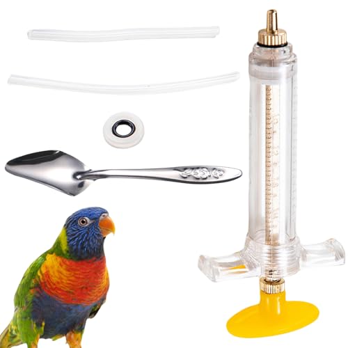 Baby Bird Feeding Syringe Set, Small Pet Parrot Feeding Tubes for Birds, Hand Feeding Tubes Kit Parrot Feeder Food Feeding & Watering Supplies for Small Pet Baby Birds (10ML) - color: 10ML