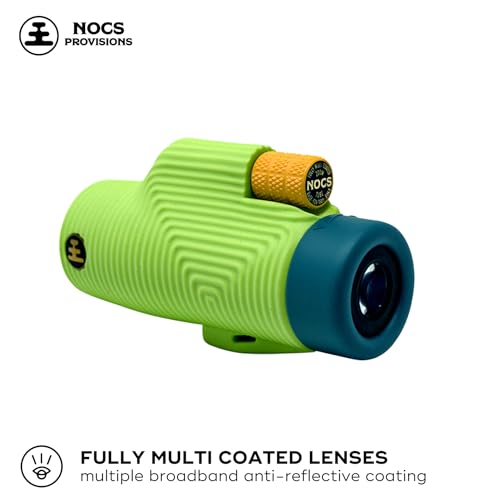 Nocs Provisions Zoom Tube 8x32 Monocular, Bird Watching & Backpacking | 8X Magnification Telescope, Bak4 Prism, Wide Field of View for Wildlife Viewing - color: Chartreuse Green