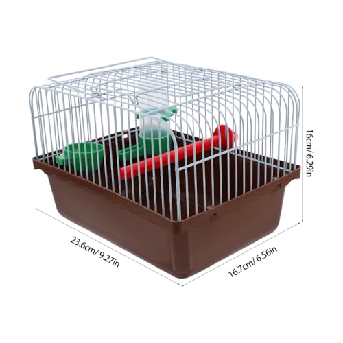 Toddmomy Portable Bird Cage Bird Carrier Travel Cage with Perch Food Box and Water Dispenser Spacious Small for Parakeet Finch Canary 9.29 X 6.57 X 6.29 in - color: Coffee