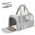 Cat Carrier Pet Dog Carrier Airline Approved for Puppy Cat Carrier Under 15 lbs, Collapsible Soft Sided Airline Approved Cat Carriers, Grey - color: Grey