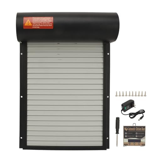 Chicken Coop Door Timing Mode Manual Mode Rugged LED Display Controller Auto Chicken House Door for Ducks Geese (US Plug) - color: Black