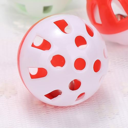 Kopida 10pcs Hollow Rolling Bell Ball Pet Toy - Bird Ball Foot Talon Toy for Parakeet, Cockatiel, Parrot - Cage Fun Toys