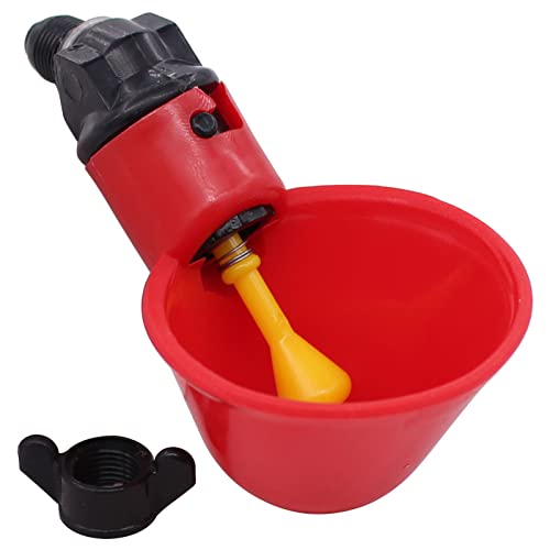 30 Pack Automatic Water Drinking Cups w/Nuts, Waterer Drinker | for Poultry Quail Chicken Hen Duck