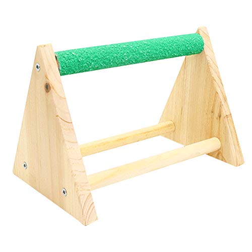 Chicken Perch Parrot Wood Perch, Trimming Bird Strong Chick Jungle Gym Roosting Bar for Coop and Brooder, Training Perch Toys for Large Bird, Parrot, Macaw, Hens (Random)