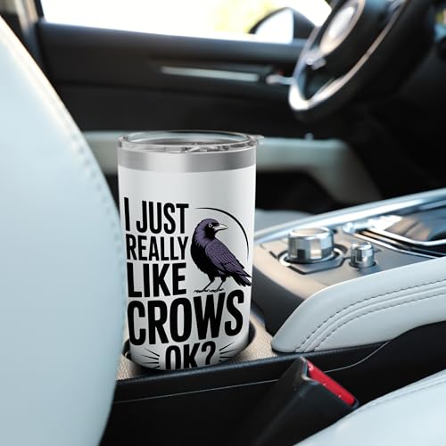 Black Raven Art Crow Nature for Women Men Stainless Steel Insulated Tumbler