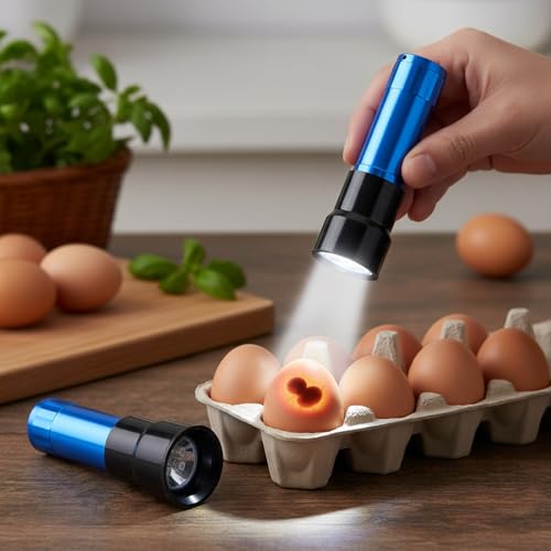 Egg Candler Candling Light Egg Development Tester Flashlight for Chicken Duck and Goose Eggs, 2PCS(Blue)