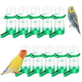 10 Pcs Mini Bird Water Dispenser for Cage, 2 OZ Automatic Gravity Bird Waterer Feeder Bottle, No Mess Small Parrot Drinking Bowl for Finch, Canary, Budgie, Quail, Breeding Aviary Supplies