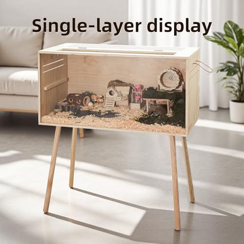 Pine Small Animals Houses&Habitats Chewproof, 40" Pine Guinea Pig Cage Hamster Cage for Small Animals (40" Large, High-Legged Stick) - size: 40.0"L x 20.0"W x 20.0"H