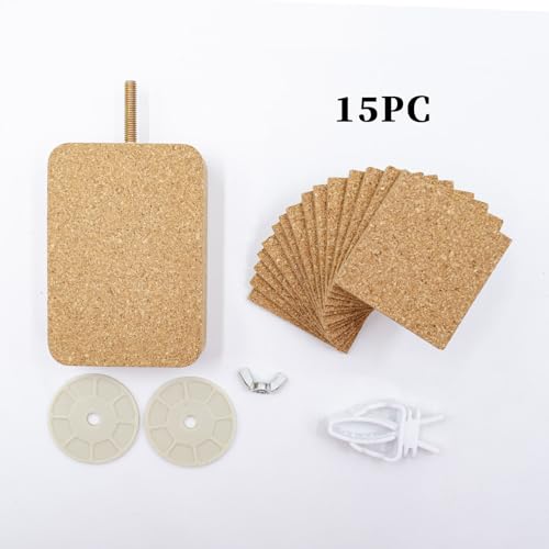 Bird Cage Accessories, Soft Wood Standing Platform with Wooden Chew Chips, Bird Toys for Budgies, Cockatiels, Lovebirds, Green Cheeks, Small to Medium Birds