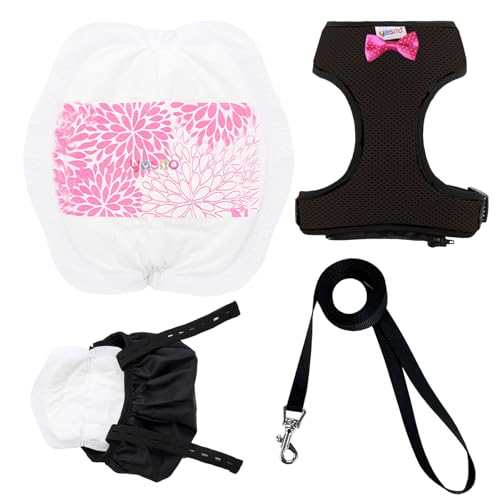 Adjustable Chicken Harness Diaper (5.4ft Leash) – Breathable & Washable Secure Training for Hens, Ducks & Chicks | Outdoor Walking & Discipline Solution,Black - color: Black, size: Large