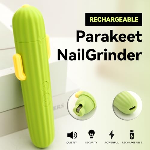 Bird Nail Grinder Upgraded Bird & Cat Nail Clipper rwith LED Lamp 2-Speed Electric Rechargeable Bird Beak Grinding Stone for Cats Dogs Bird Parrot Budgerigars Parakeets Myna Conure Parakeets Lovebirds