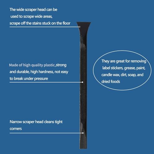 Tpyx Scraper Small Plastic Scraper Tool, Multi-Purpose Scraper Non-Scratch Cleaning Tool, Used in Narrow Spaces and Gaps, Perfect for Removing Oil stains, Labels, Food, Dirt, Paint, Etc. (3pcs) - color: 3 Identical Scrapers