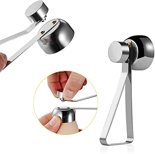 COLIBROX 1Pack Egg Cracker Topper, Ashero Stainless Steel Egg Opener Eggshell Cutter Kitchen Remover Tool for Raw/Soft Hard Boiled Egg