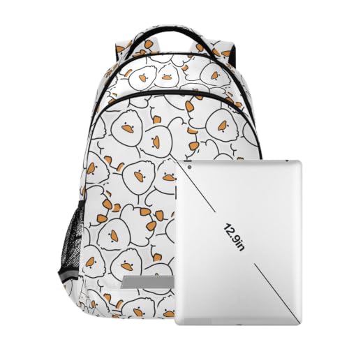 Kids Cute Duck Backpack for Boys Girls School Bags | Elementary Middle, Travel Daypack Lightweight Waterproof with Reflective Strip - color: Cute Duck