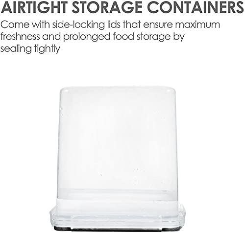 Vtopmart 2.5 L Flour Sugar Storage Containers, 4 PCS, Black | Airtight Seal, Multiple Sizes, BPA Free, Food Grade Material, Dishwasher Safe (Not Lids) - color: Black, size: 2.5L