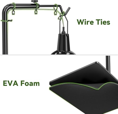Reptile Heat Lamp Stand, Adjustable 18"-32"H Light Holder, Heavy Base | Heavy Duty, Wide Compatibility for Bearded Dragon, Turtle, Snake, Lizard, Terrarium Tank or Aquarium Use - size: 32" Height