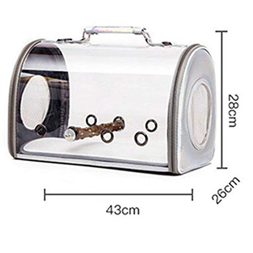 Bird Carriers Portable Bird Carrier Transparent Breathable Travel Cage Tote Bag Parrot Handbag Outdoor Pet Travel Houlder Bag 1Pcs