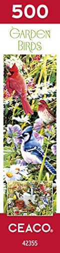 Ceaco - Garden Birds - 500 Piece Jigsaw Puzzle for Adults | Art by Greg Giordano, Made in USA, Includes Poster, Giftable, Frameable