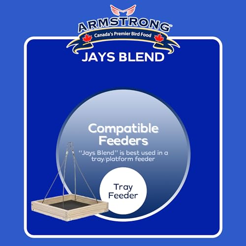 Armstrong Wild Bird Food Royal Jubilee Jays Blend, 16 Pounds - with Whole Corn, Striped Sunflower, Black Oil Sunflower and Peanuts for Blue Jays - Ideal for Outside Feeders - size: 16lbs, style: Pack of 1